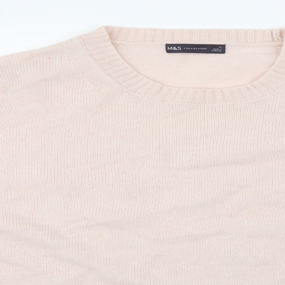 Marks and Spencer Womens Pink  Knit Pullover Jumper Size 22