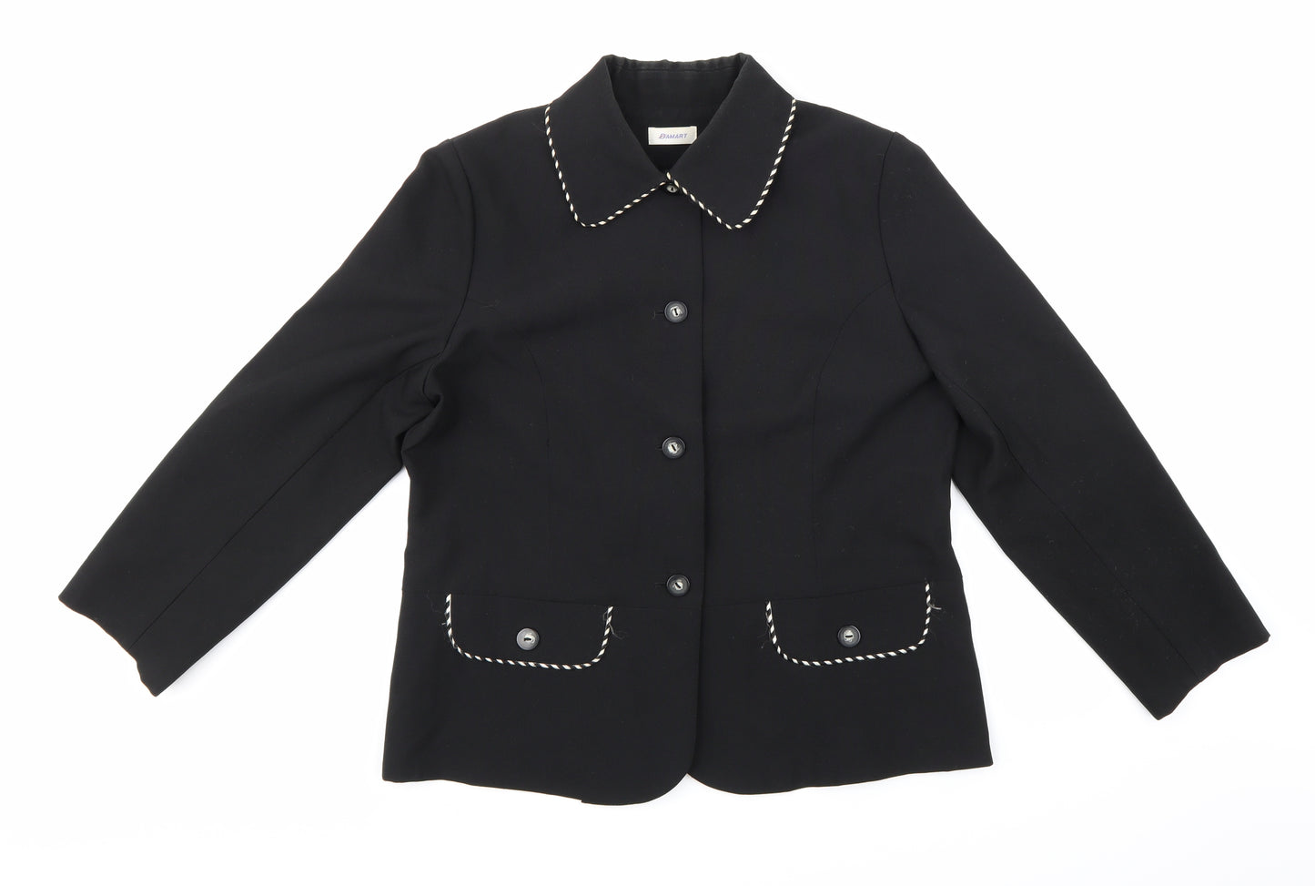 Damart Womens Black   Jacket  Size 14