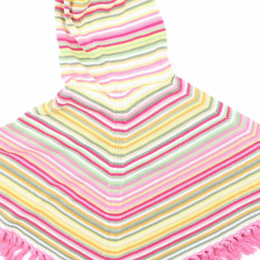 Gap Girls Multicoloured Striped Knit Pullover Jumper Size 6-7 Years