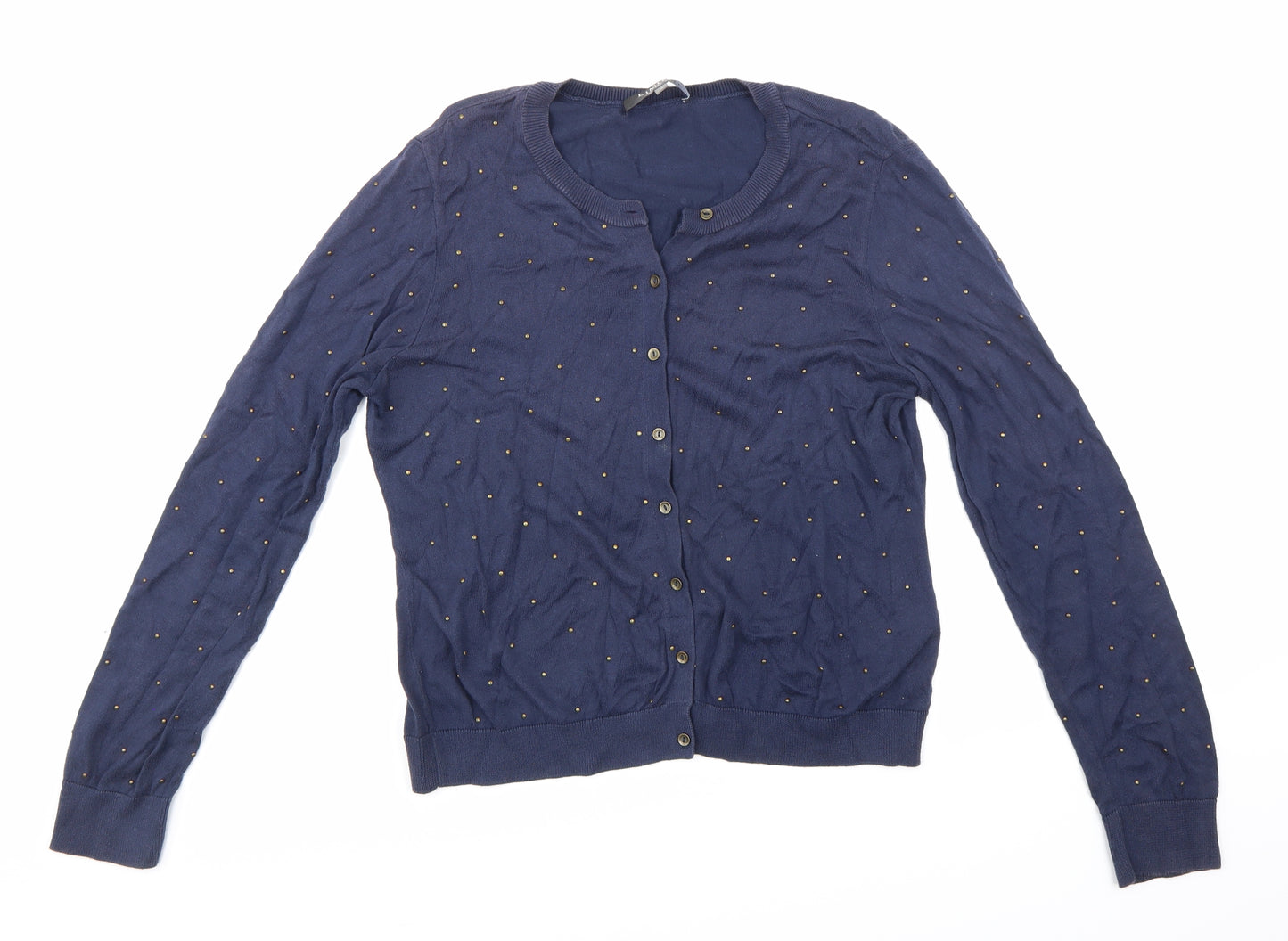 Limited Womens Blue  Knit Cardigan Jumper Size 14