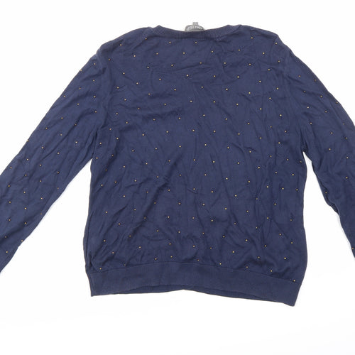 Limited Womens Blue  Knit Cardigan Jumper Size 14