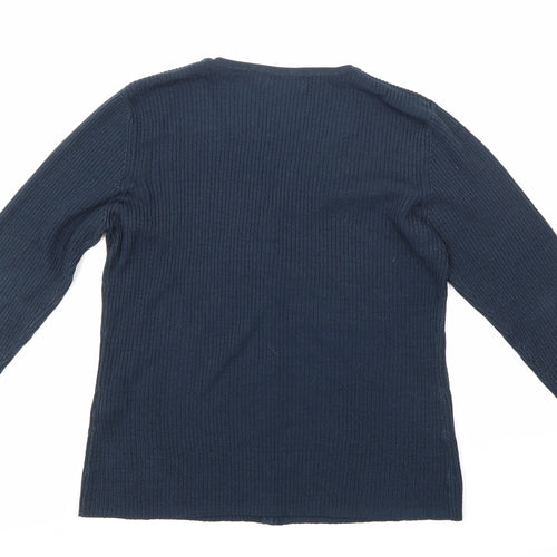 Bonmarché Womens Blue  Knit Cardigan Jumper Size S
