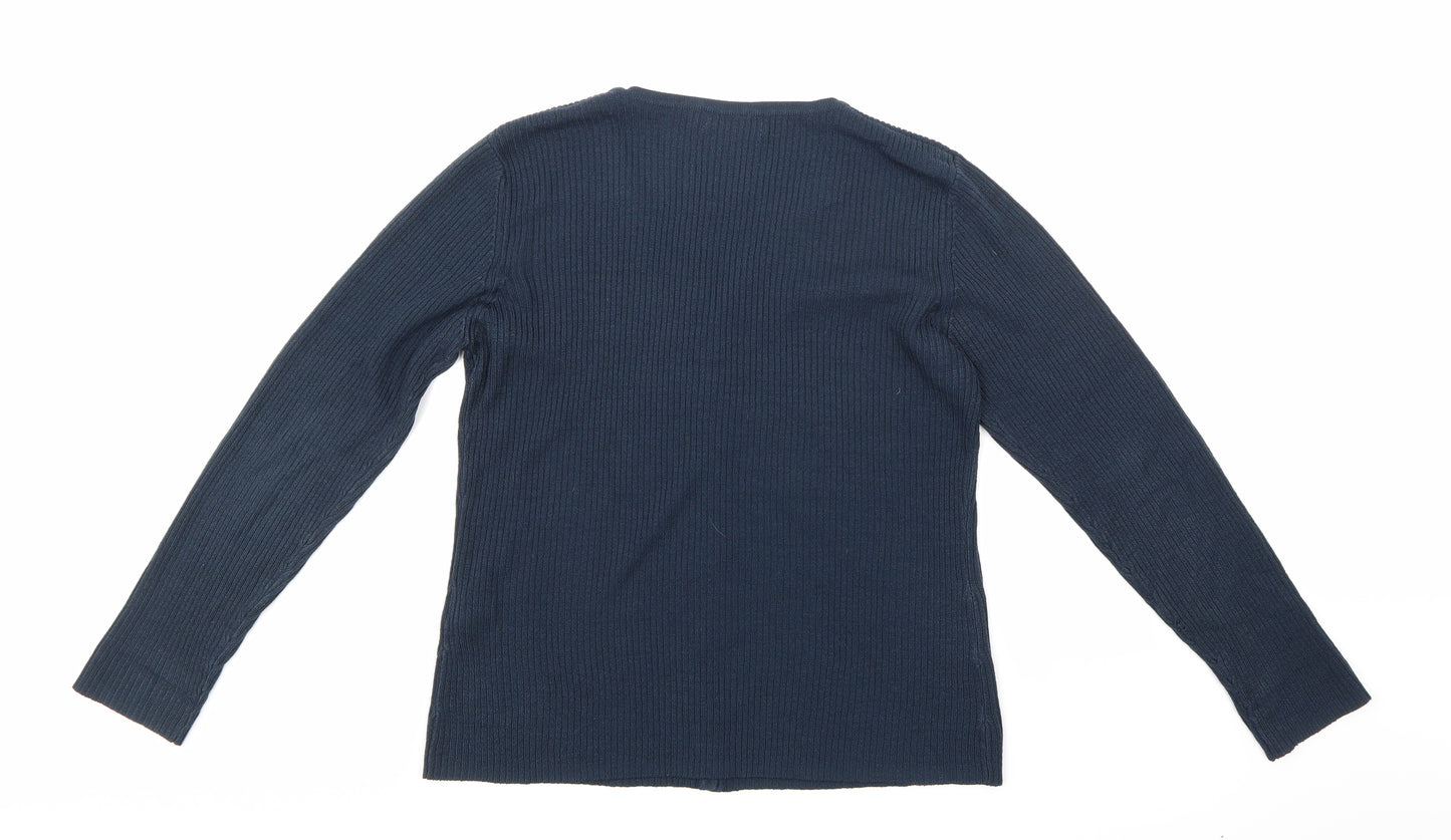 Bonmarché Womens Blue  Knit Cardigan Jumper Size S