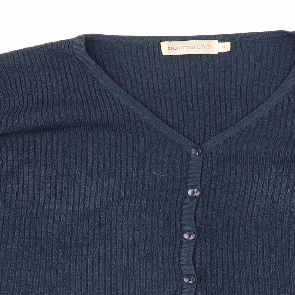 Bonmarché Womens Blue  Knit Cardigan Jumper Size S