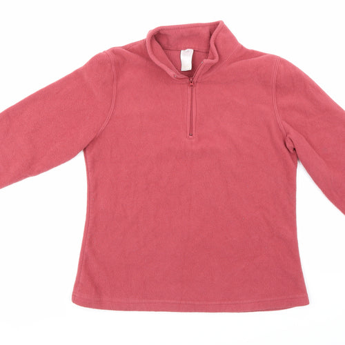 Preworn Womens Pink  Fleece Pullover Sweatshirt Size S