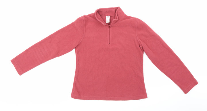 Preworn Womens Pink  Fleece Pullover Sweatshirt Size S