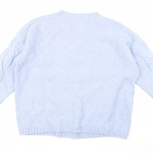 TU Womens Blue  Knit Pullover Jumper Size 18