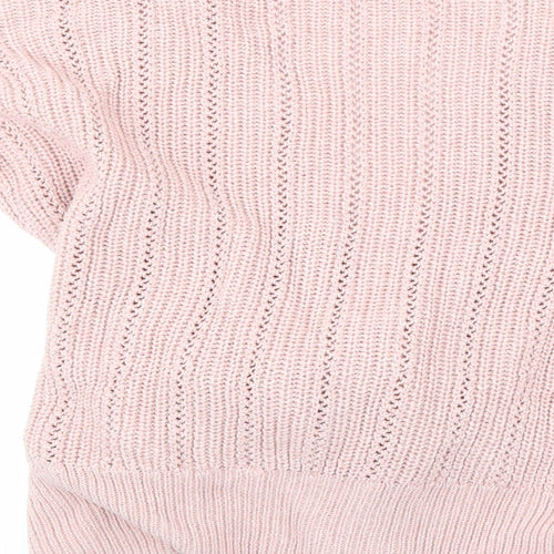F&F Womens Pink  Knit Cardigan Jumper Size 14