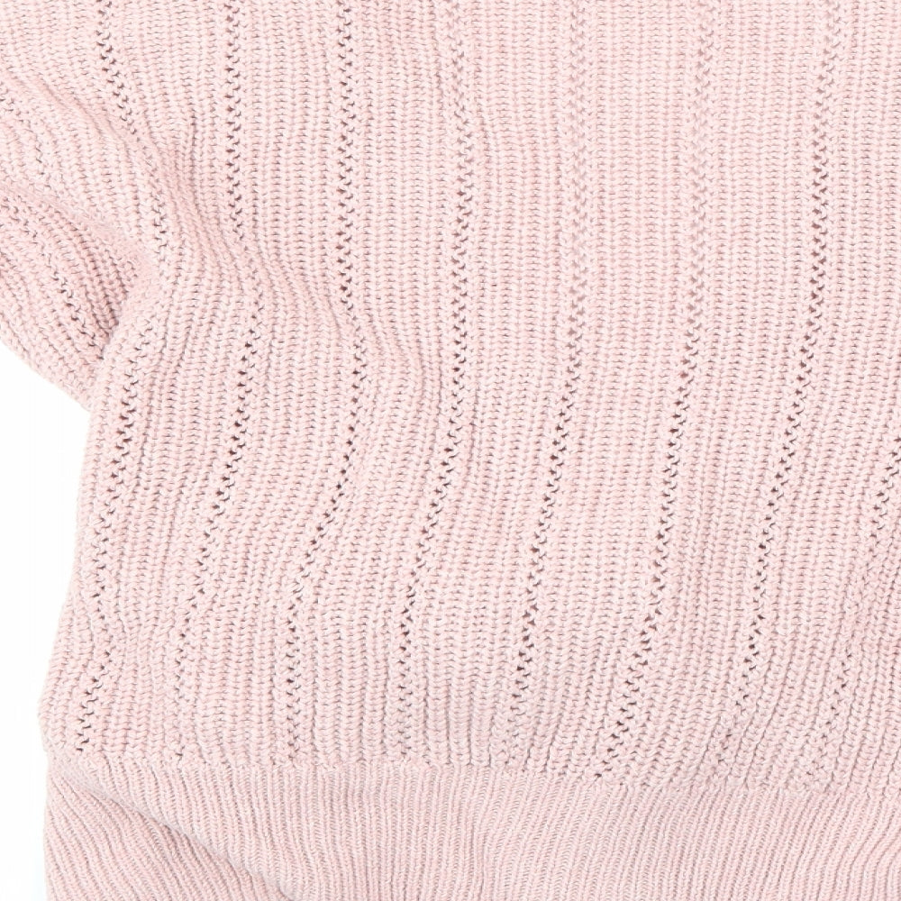 F&F Womens Pink  Knit Cardigan Jumper Size 14