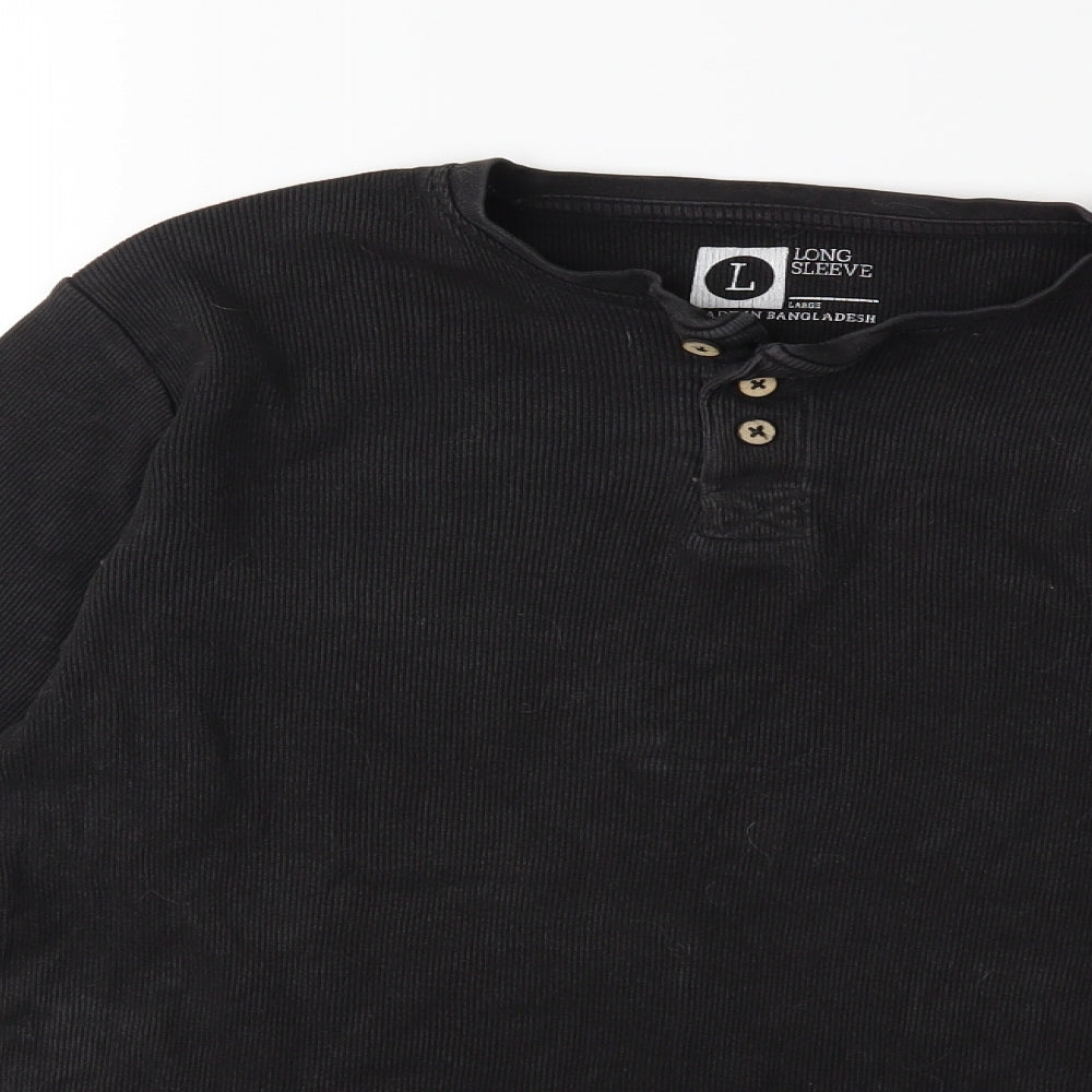 Preworn Mens Black    T-Shirt Size L