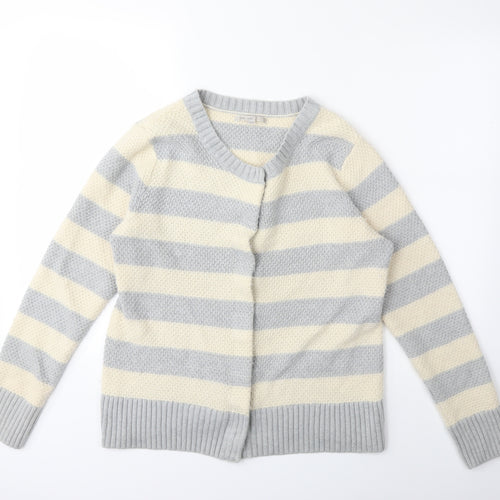 Gap Womens Green Striped Knit Cardigan Jumper Size L