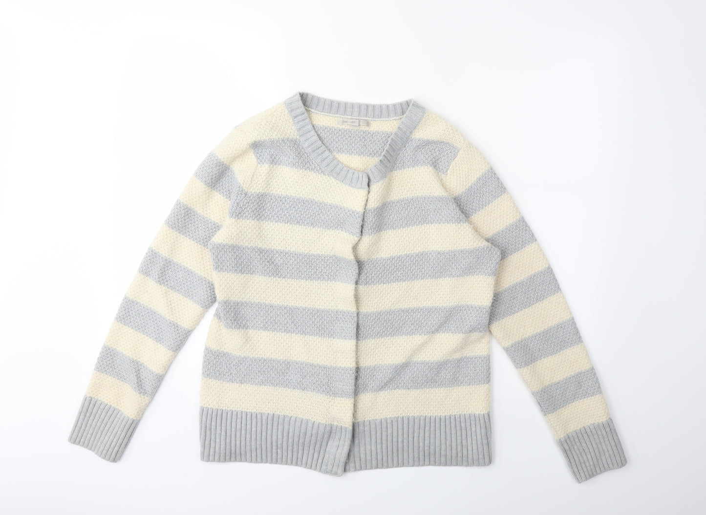 Gap Womens Green Striped Knit Cardigan Jumper Size L