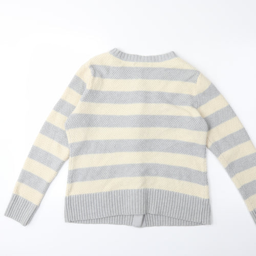 Gap Womens Green Striped Knit Cardigan Jumper Size L