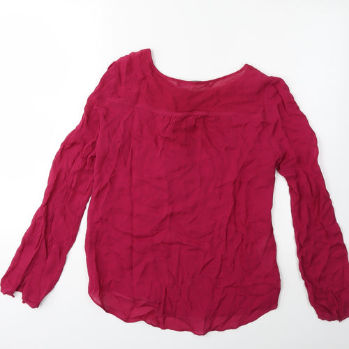 Preworn Womens Pink   Basic Blouse Size 8