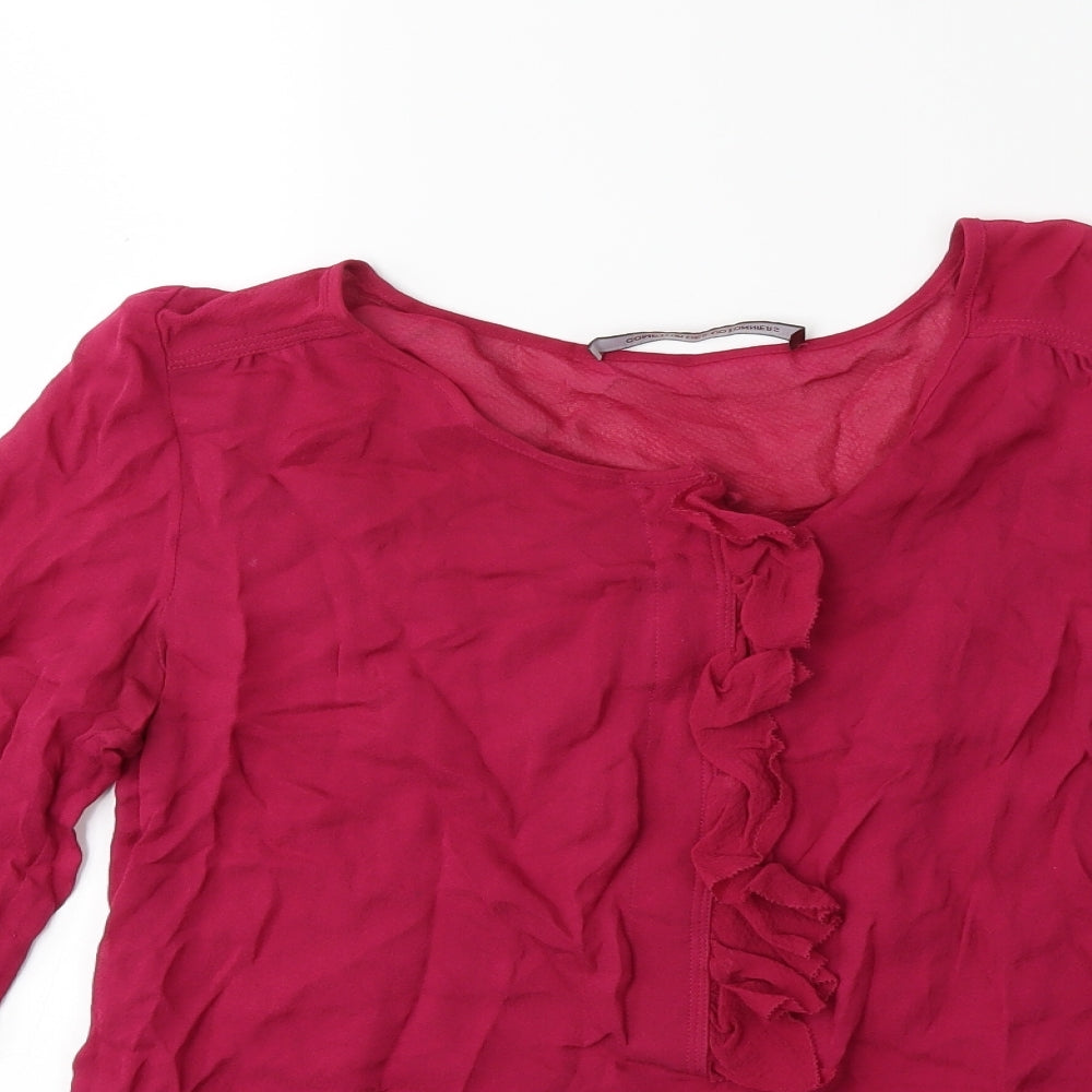 Preworn Womens Pink   Basic Blouse Size 8
