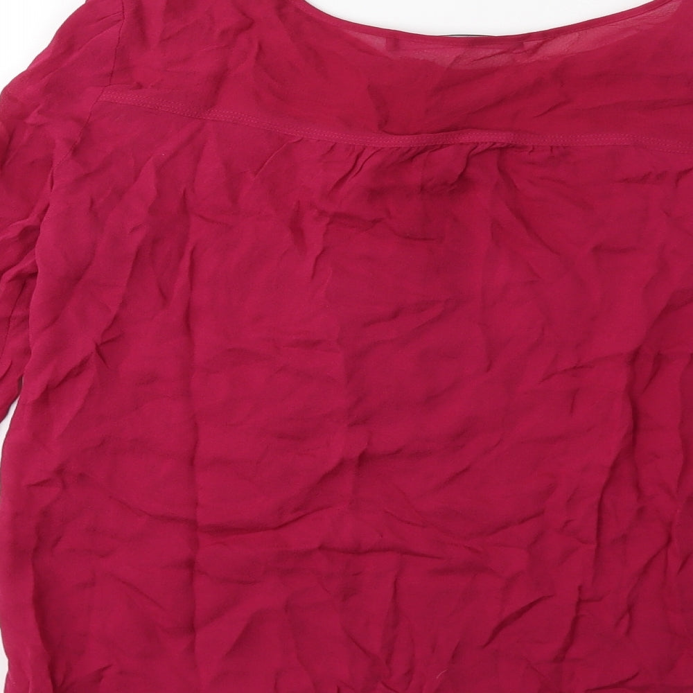 Preworn Womens Pink   Basic Blouse Size 8