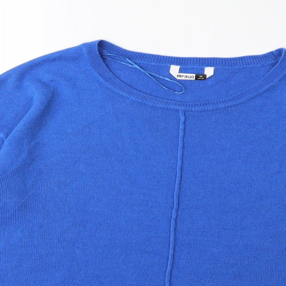 Pep & co Womens Blue  Knit Pullover Jumper Size 12