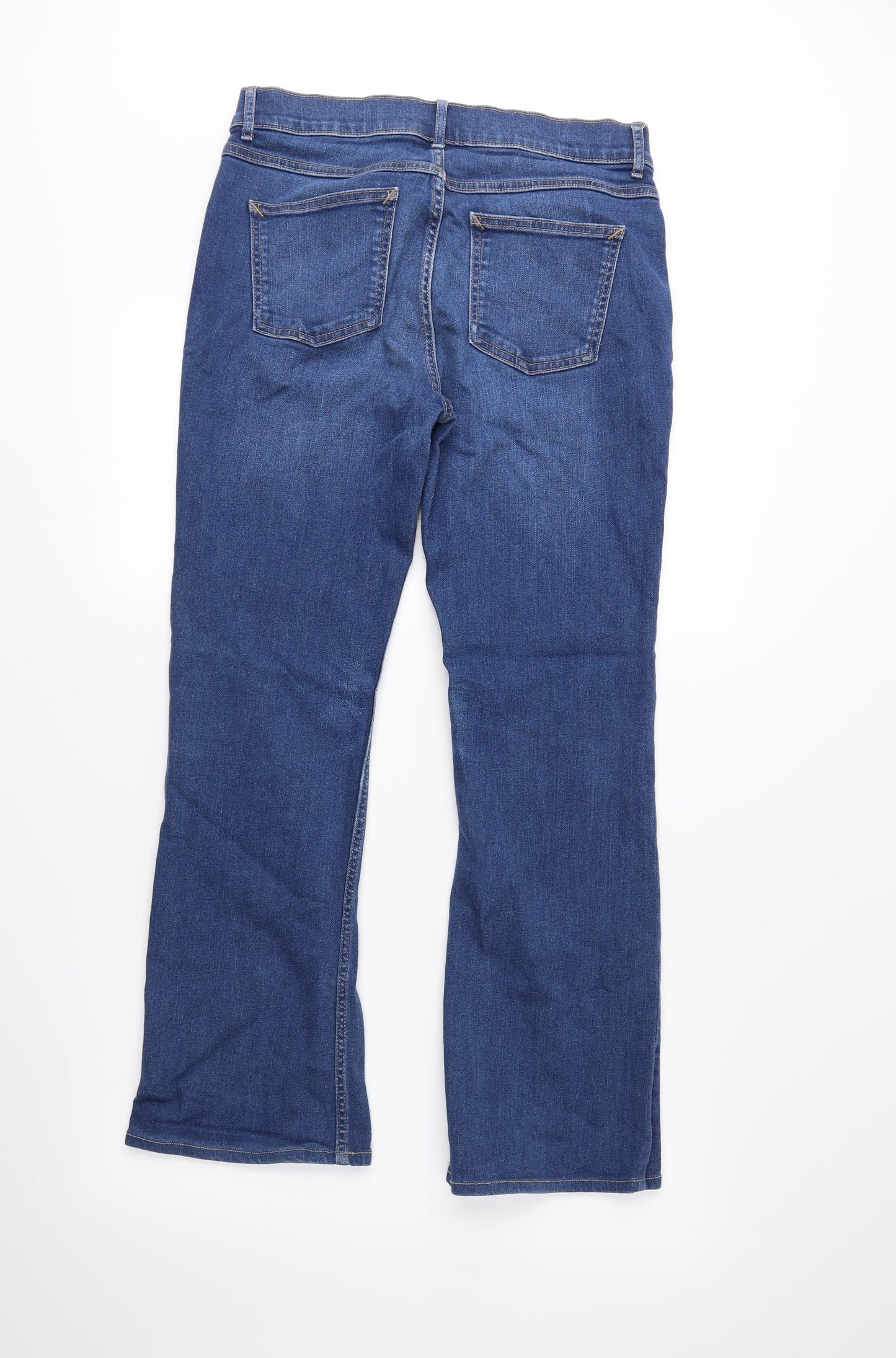 Marks and Spencer Womens Blue  Denim Bootcut Jeans Size 12 L28 in