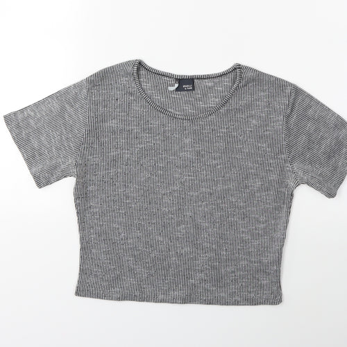 Sparkle & Fade Womens Grey   Basic T-Shirt Size M