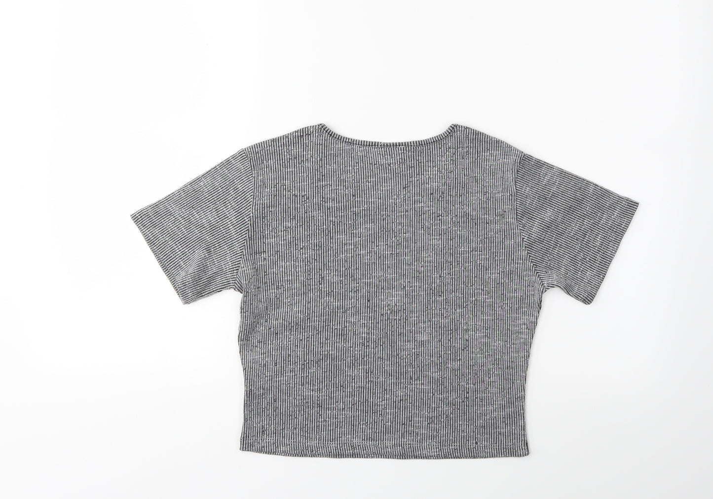 Sparkle & Fade Womens Grey   Basic T-Shirt Size M
