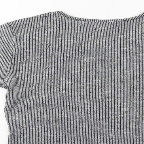 Sparkle & Fade Womens Grey   Basic T-Shirt Size M