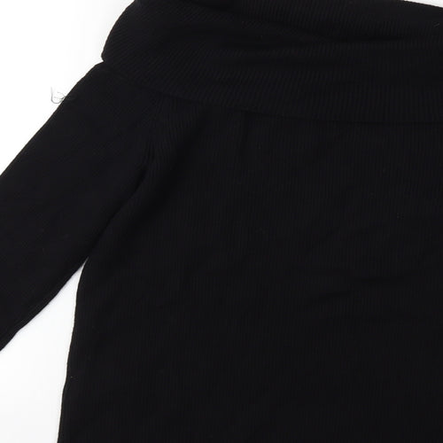 H&M Womens Black  Knit Pullover Jumper Size M