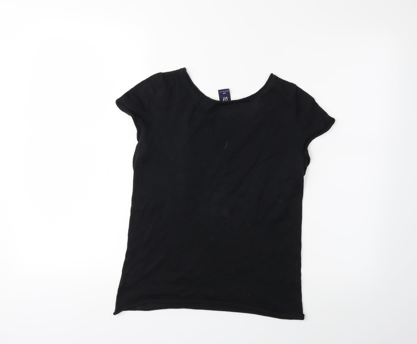 Gap Womens Black  Knit Basic T-Shirt Size S
