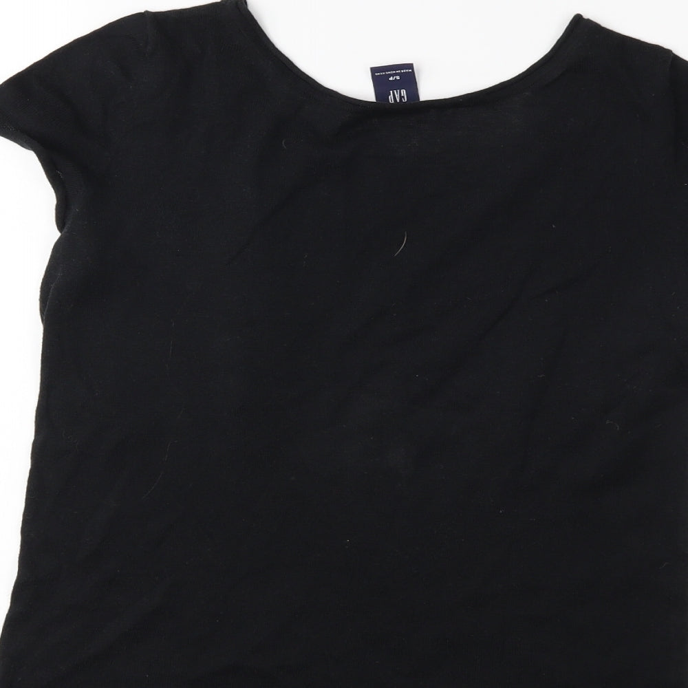 Gap Womens Black  Knit Basic T-Shirt Size S