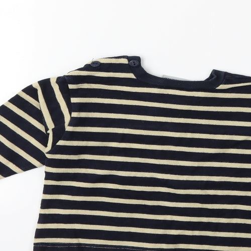IKKS Baby Beige Striped  Basic T-Shirt Size 12 Months