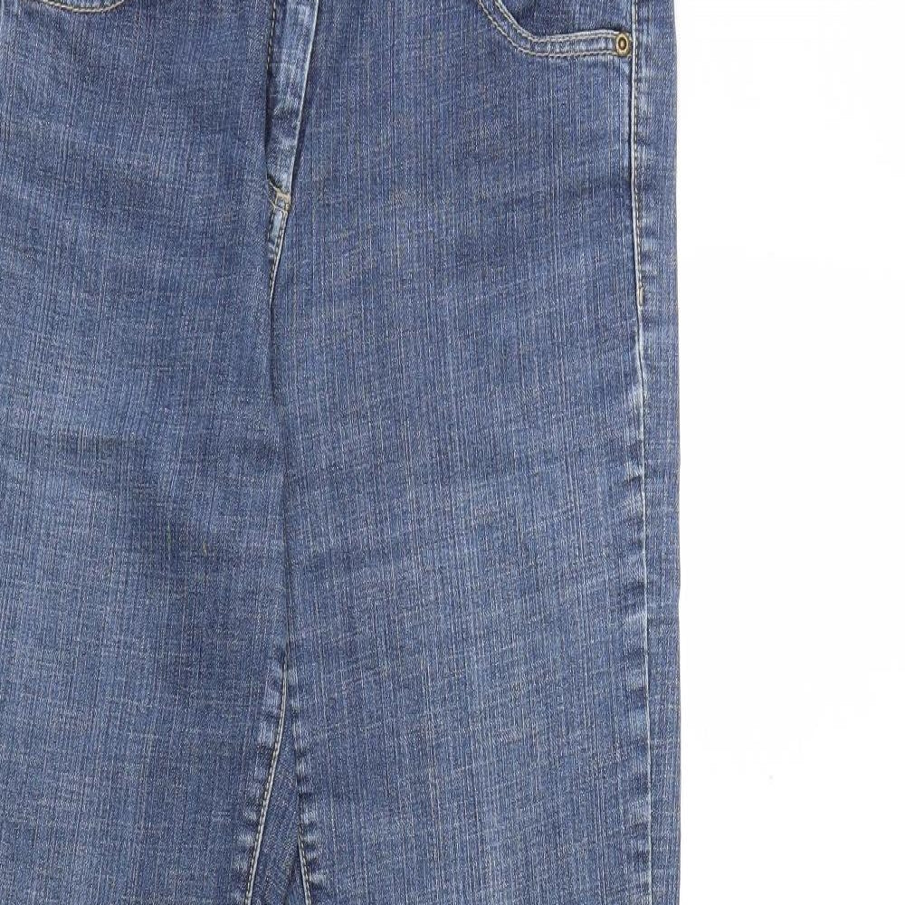 Long Tall Sally Womens Blue  Denim Bootcut Jeans Size 12 L34 in