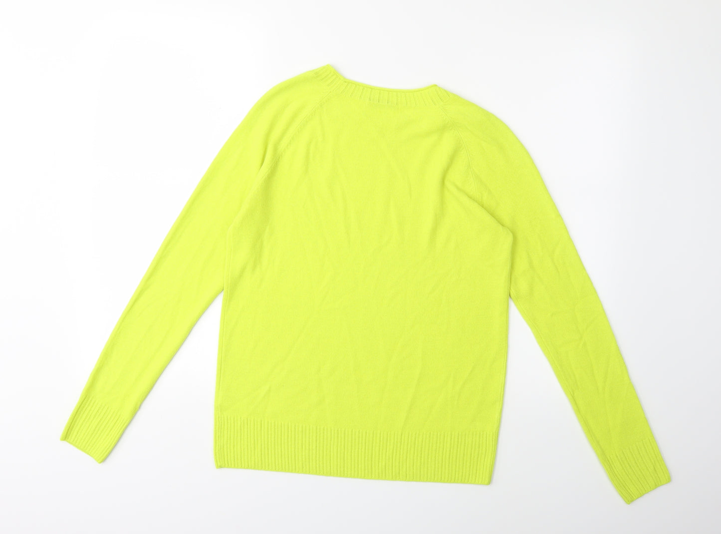 TU Womens Yellow  Knit Pullover Jumper Size 10
