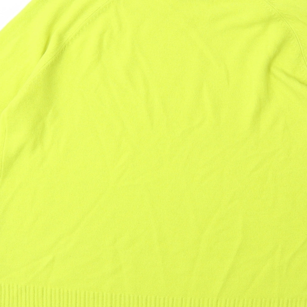 TU Womens Yellow  Knit Pullover Jumper Size 10