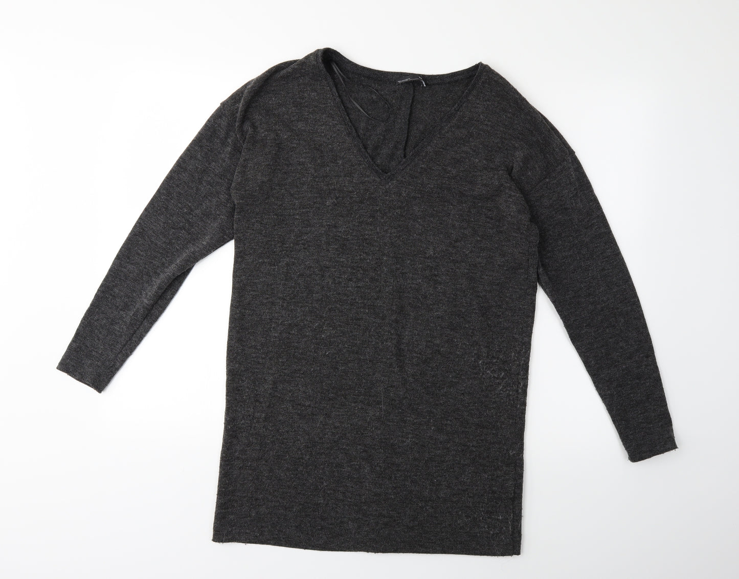 Zara Womens Grey  Knit Pullover Jumper Size S