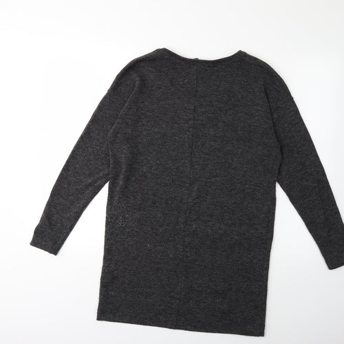 Zara Womens Grey  Knit Pullover Jumper Size S