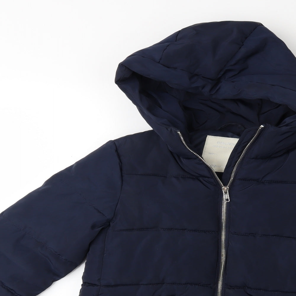 Matalan Girls Blue   Puffer Jacket Coat Size 10 Years