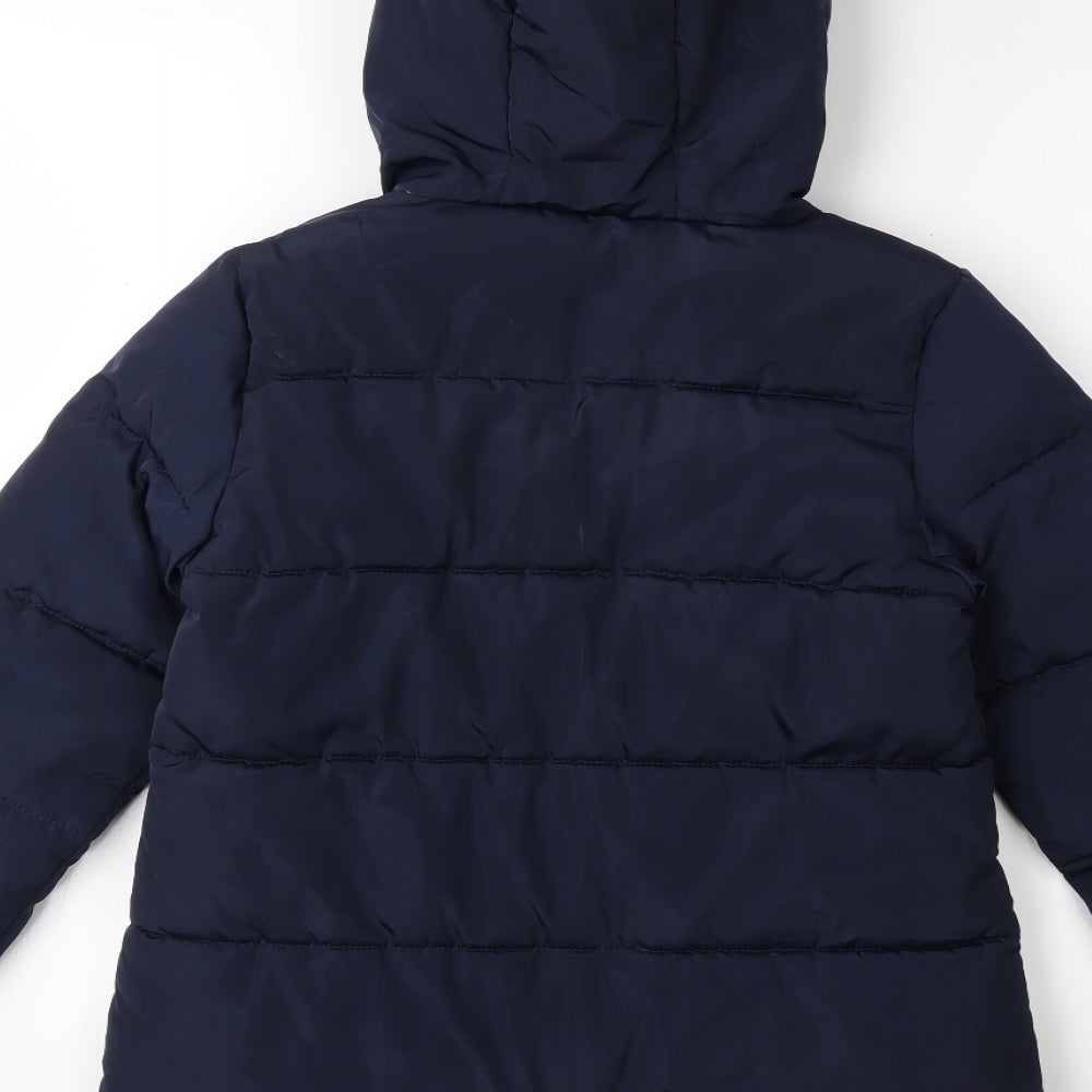 Matalan Girls Blue   Puffer Jacket Coat Size 10 Years