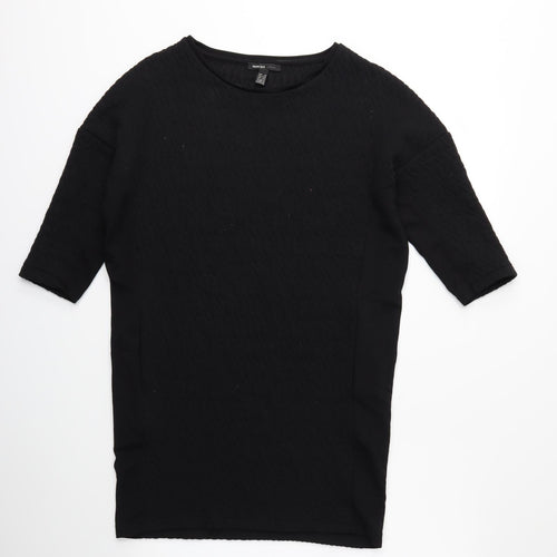 Mango Womens Black   Pullover Sweatshirt Size XS
