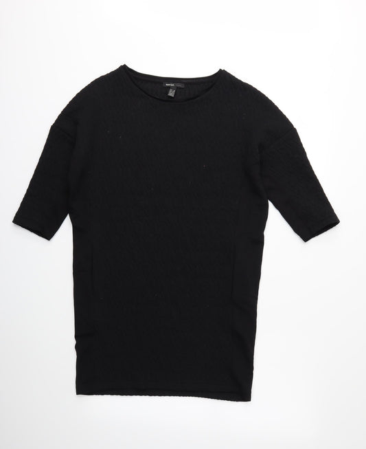Mango Womens Black   Pullover Sweatshirt Size XS