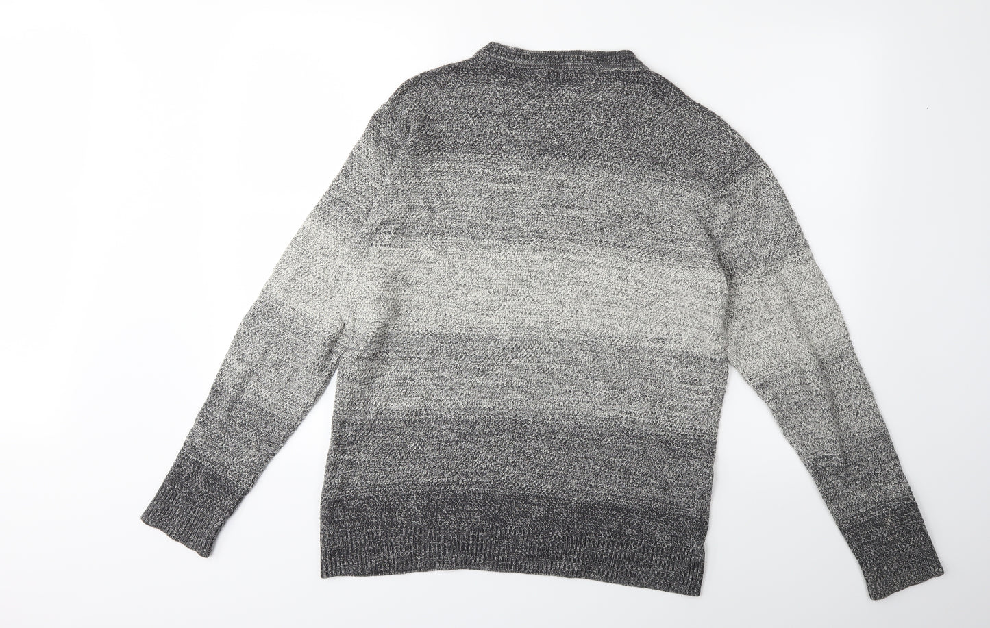 JACK & JONES Mens Grey  Knit Pullover Jumper Size L