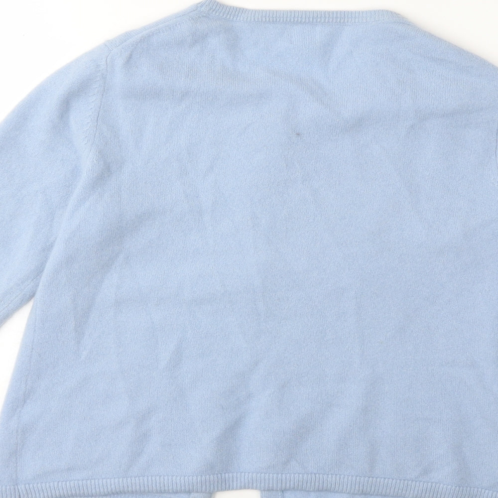 John Lewis Womens Blue  Knit Cardigan Jumper Size 12