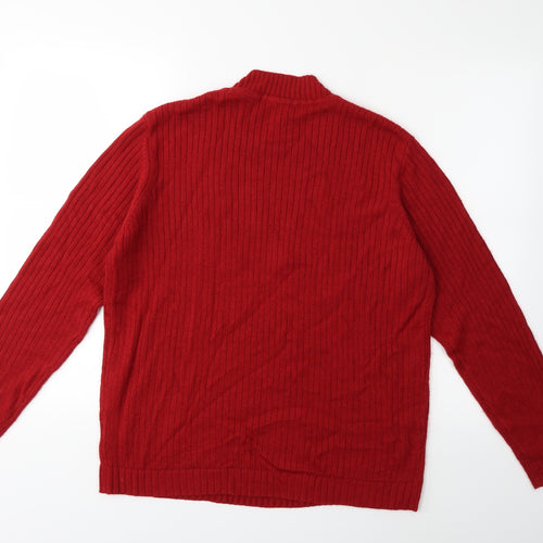 ISLE Womens Red  Knit Pullover Jumper Size 18