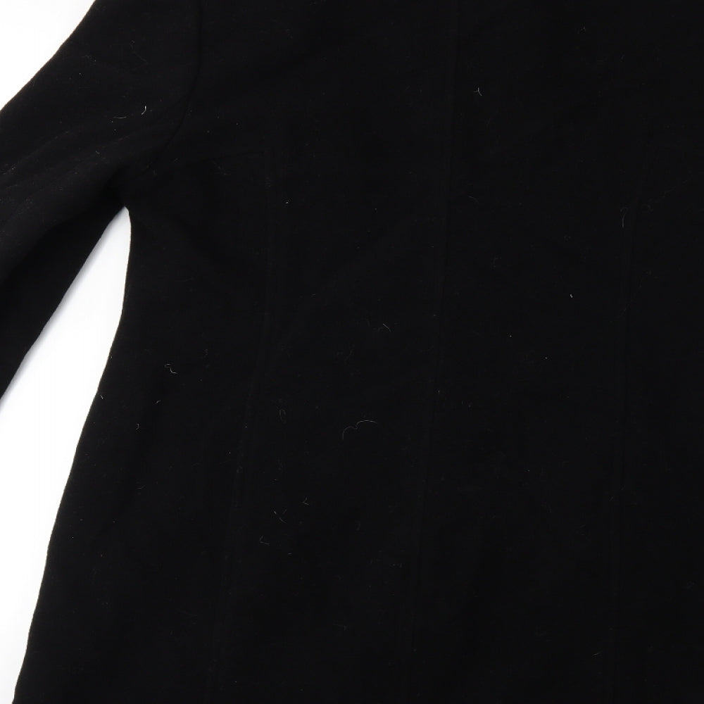 New Look Womens Black   Overcoat Coat Size 14