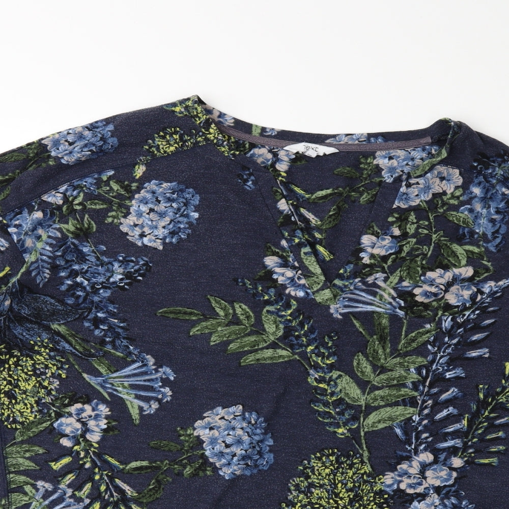 NEXT Womens Blue Floral  Basic T-Shirt Size 22