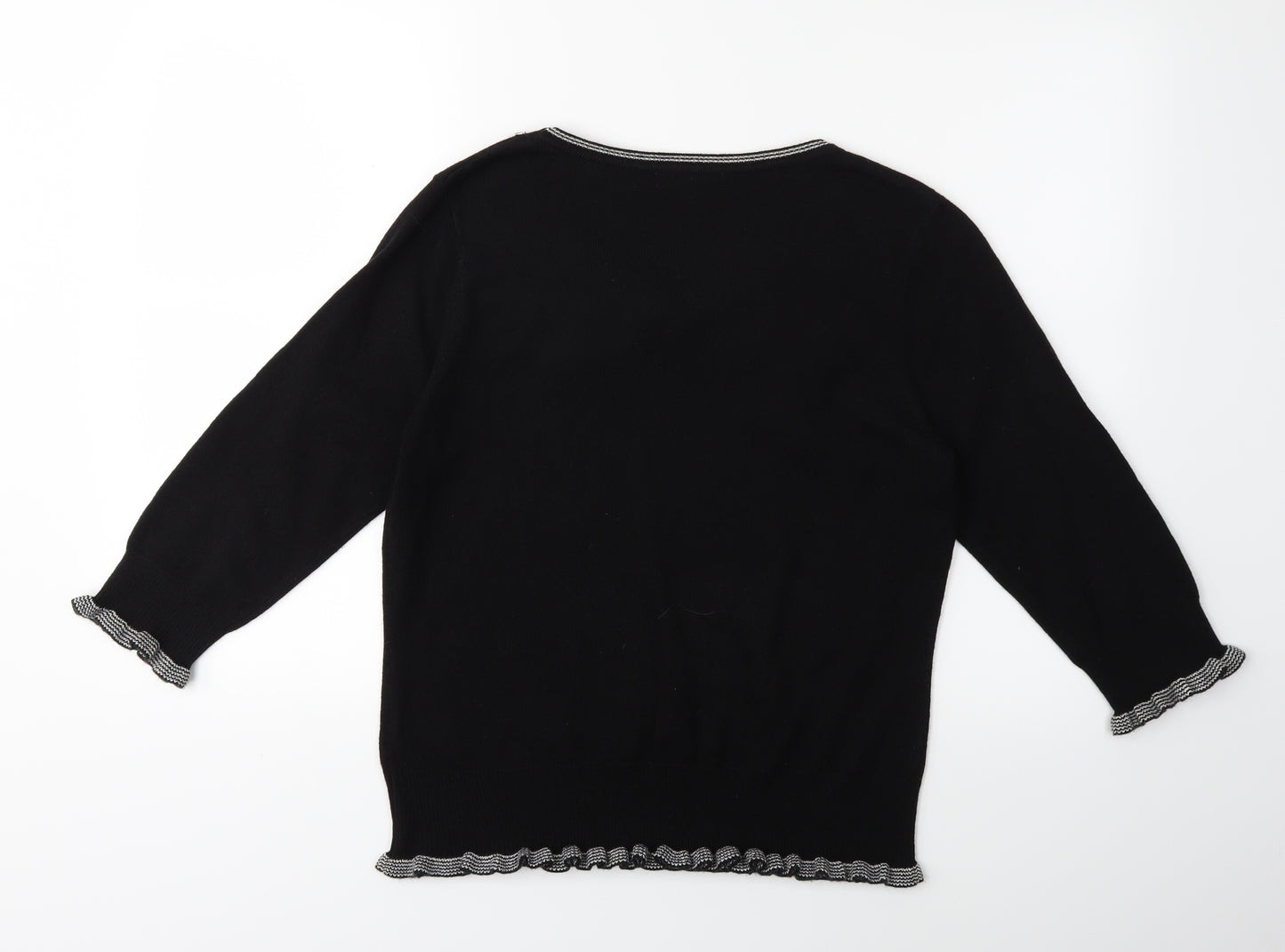 Per Una Womens Black  Knit Pullover Jumper Size 14