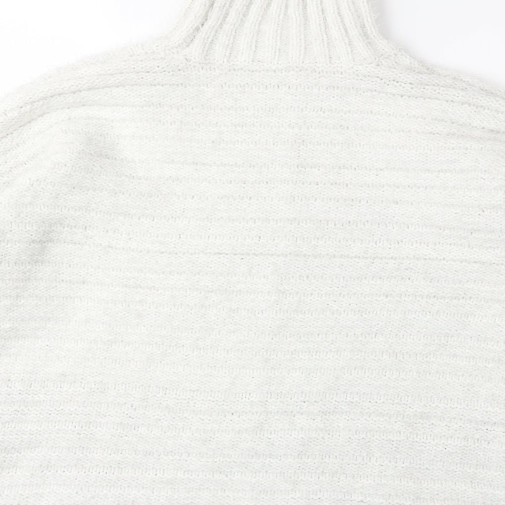 Marks and Spencer Womens White Striped Knit Pullover Jumper Size M