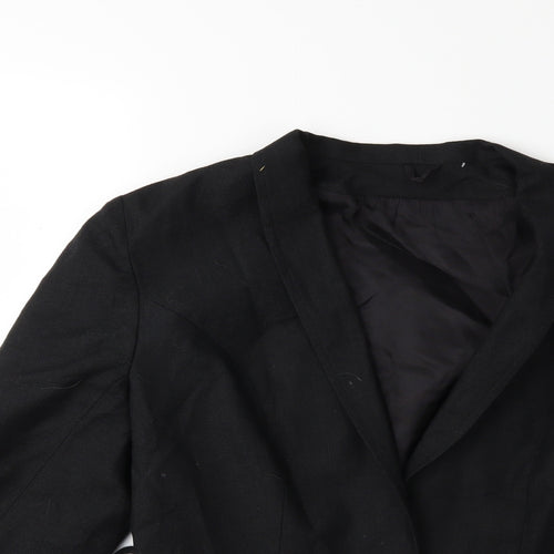 Preworn Womens Black  Rayon Jacket  Size 14