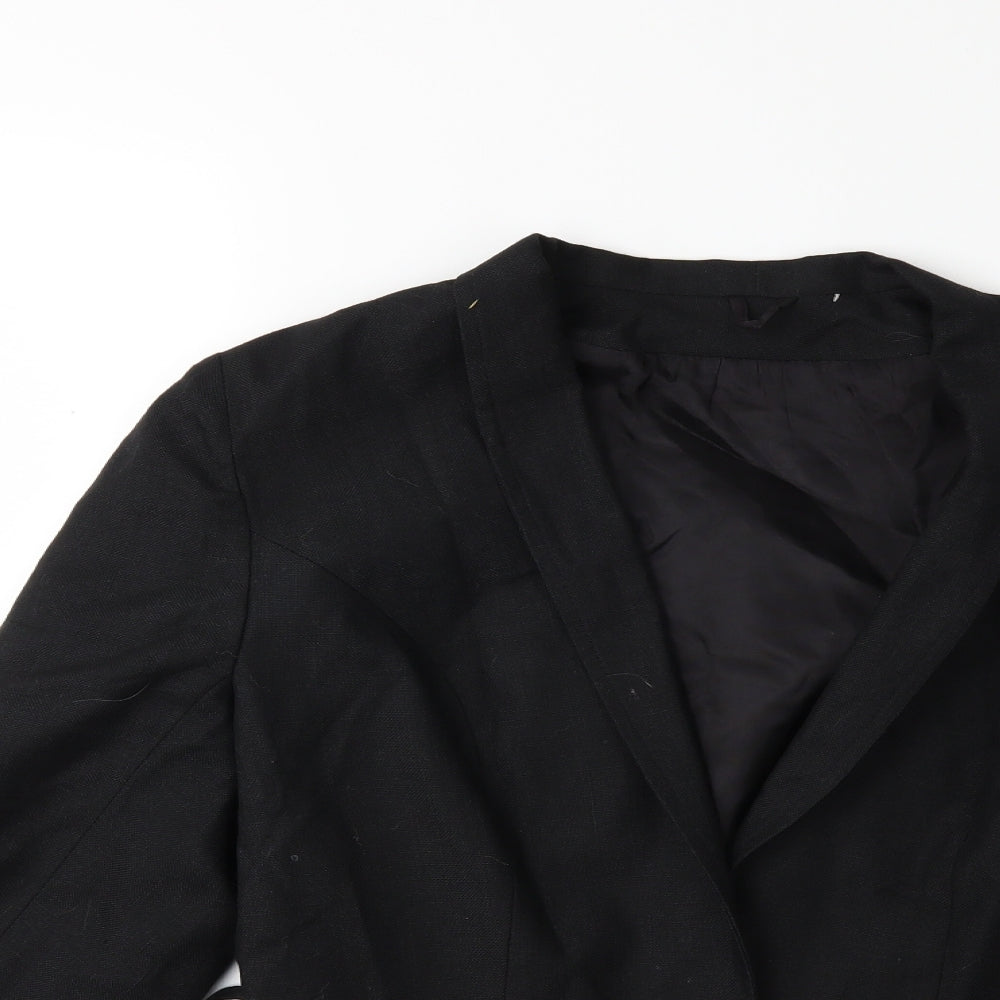 Preworn Womens Black  Rayon Jacket  Size 14