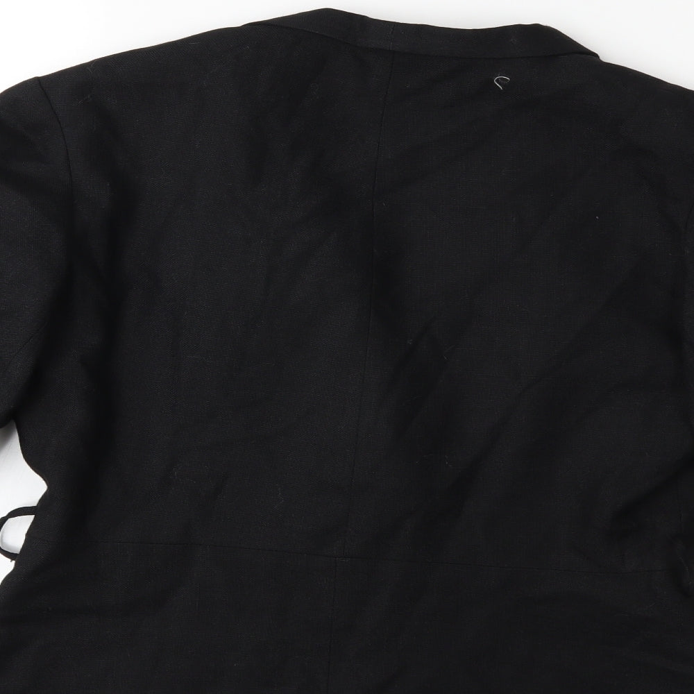 Preworn Womens Black  Rayon Jacket  Size 14