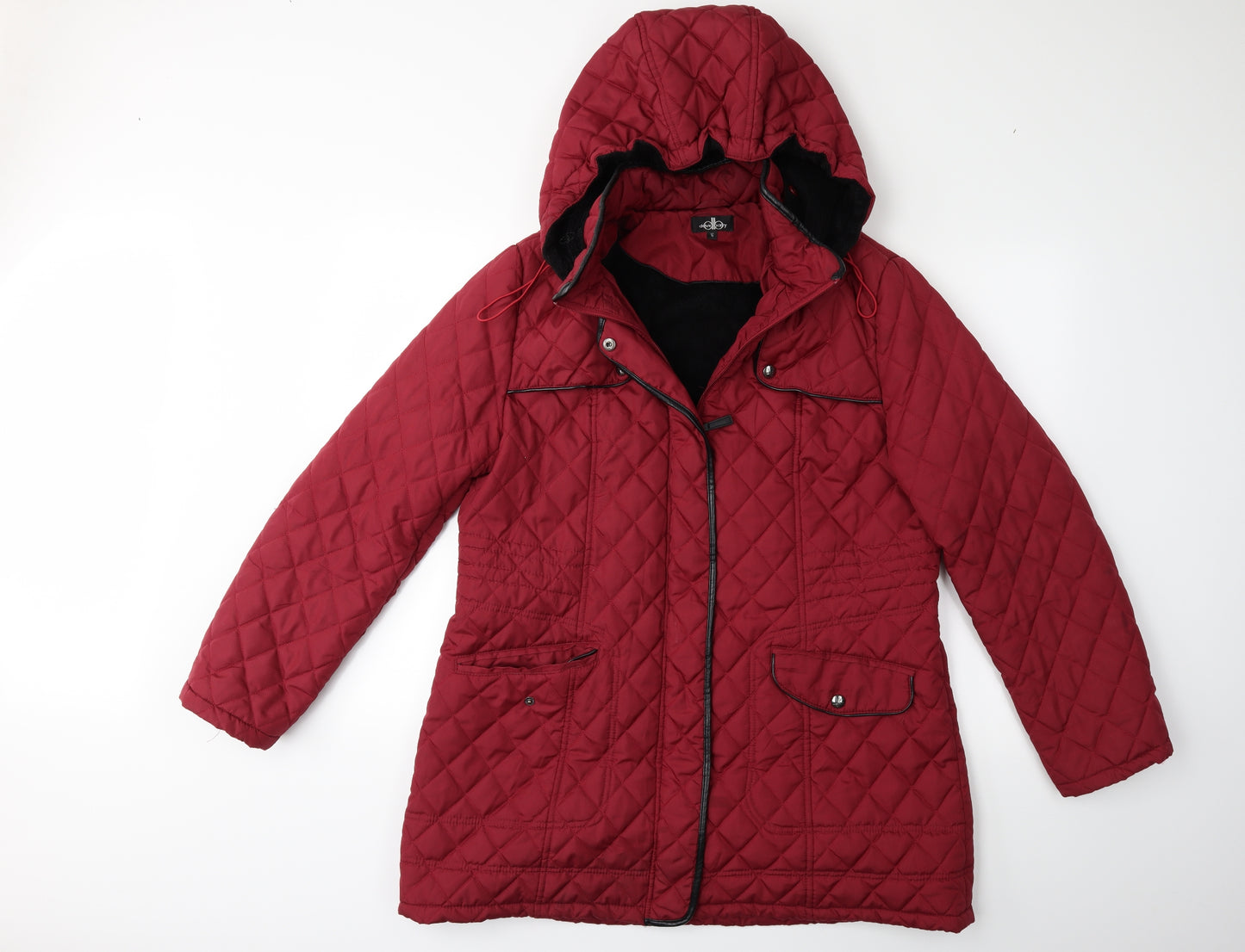 David Barry Womens Red   Overcoat Coat Size 16