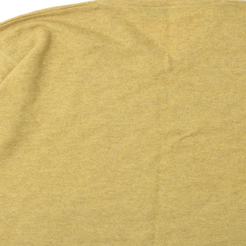 NEXT Mens Yellow  Knit Pullover Jumper Size L